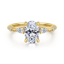 Carinna - 14K Yellow Gold Oval Diamond Engagement Ring