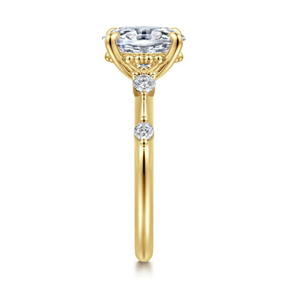 Carinna - 14K Yellow Gold Oval Diamond Engagement Ring