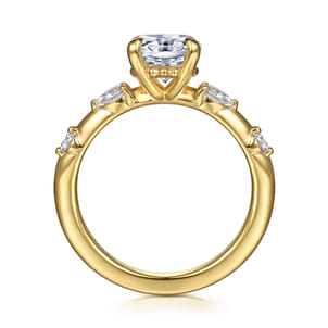 Carinna - 14K Yellow Gold Oval Diamond Engagement Ring