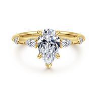 Carinna - 14K Yellow Gold Pear Shape Diamond Engagement Ring