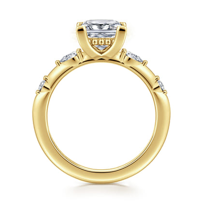 Carinna - 14K Yellow Gold Princess Cut Diamond Engagement Ring