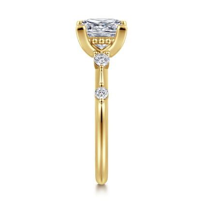Carinna - 14K Yellow Gold Princess Cut Diamond Engagement Ring