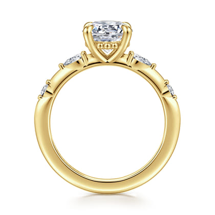 Carinna - 14K Yellow Gold Round Diamond Engagement Ring