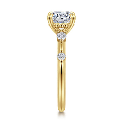 Carinna - 14K Yellow Gold Round Diamond Engagement Ring
