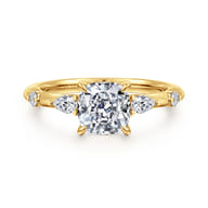Carinna - 18K Yellow Gold Cushion Cut Diamond Engagement Ring