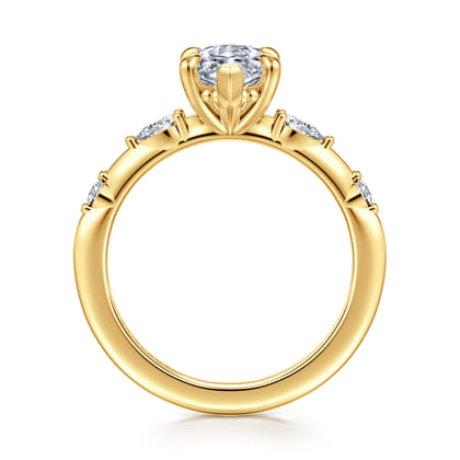Carinna - 18K Yellow Gold Marquise Shape Diamond Engagement Ring