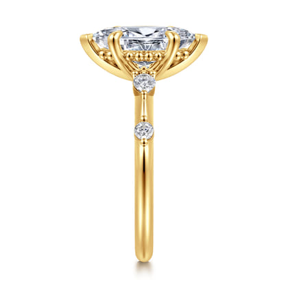 Carinna - 18K Yellow Gold Marquise Shape Diamond Engagement Ring