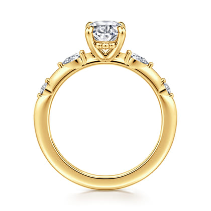 Carinna - 18K Yellow Gold Oval Diamond Engagement Ring
