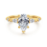 Carinna - 18K Yellow Gold Pear Shape Diamond Engagement Ring