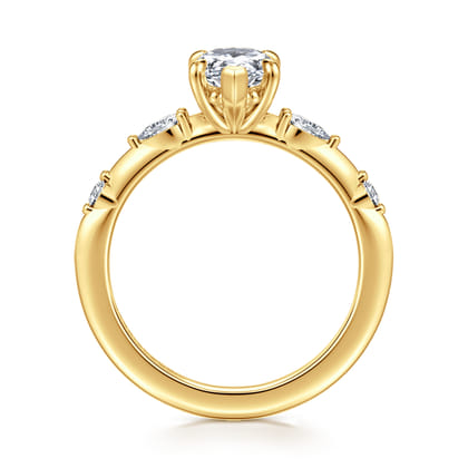 Carinna - 18K Yellow Gold Pear Shape Diamond Engagement Ring