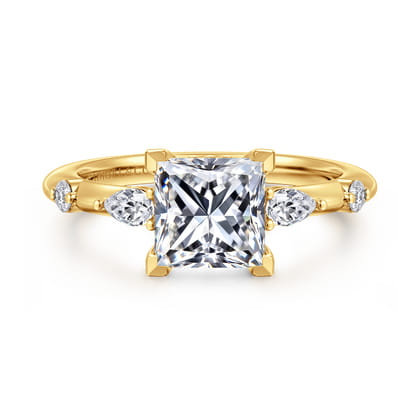 Carinna - 18K Yellow Gold Princess Cut Diamond Engagement Ring