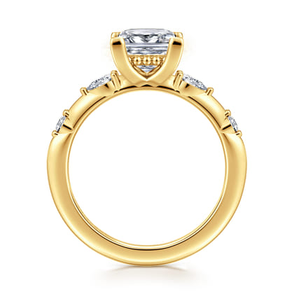 Carinna - 18K Yellow Gold Princess Cut Diamond Engagement Ring