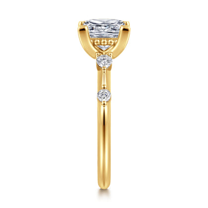 Carinna - 18K Yellow Gold Princess Cut Diamond Engagement Ring