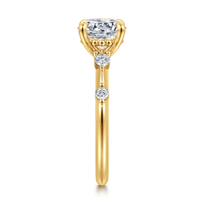 Carinna - 18K Yellow Gold Round Diamond Engagement Ring