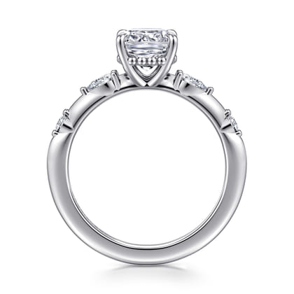 Carinna - Platinum Cushion Cut Diamond Engagement Ring