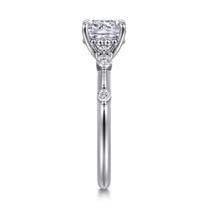 Carinna - Platinum Cushion Cut Diamond Engagement Ring