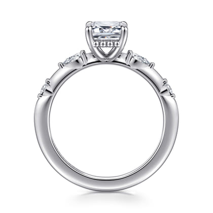 Carinna - Platinum Emerald Cut Diamond Engagement Ring