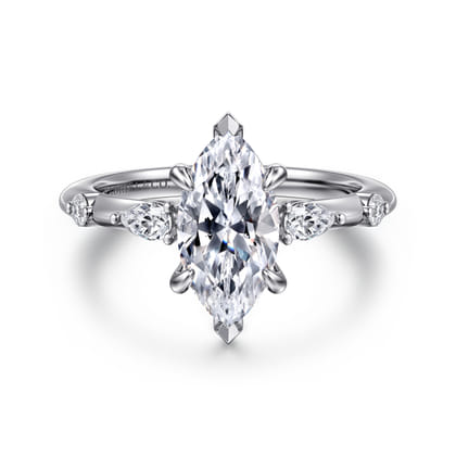 Carinna - Platinum Marquise Shape Diamond Engagement Ring