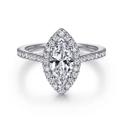 Carly - Platinum Marquise Halo Diamond Engagement Ring