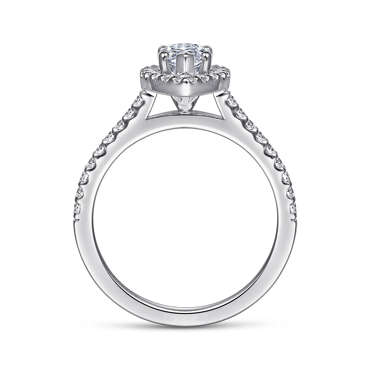 Carly - Platinum Marquise Halo Diamond Engagement Ring
