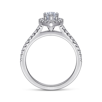 Carly - Platinum Marquise Halo Diamond Engagement Ring