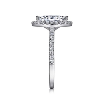 Carly - Platinum Marquise Halo Diamond Engagement Ring
