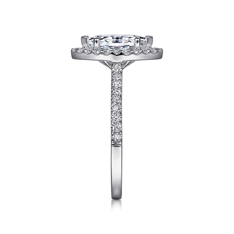 Carly - Platinum Marquise Halo Diamond Engagement Ring