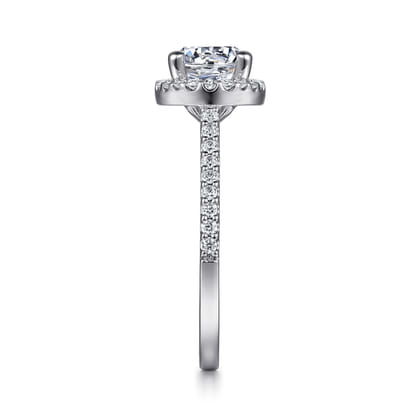 Carly - Platinum Round Halo Diamond Engagement Ring
