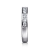 Straight Wedding Ring in 14k White Gold with Baguette Natural Diamond at Gabriel & Co.