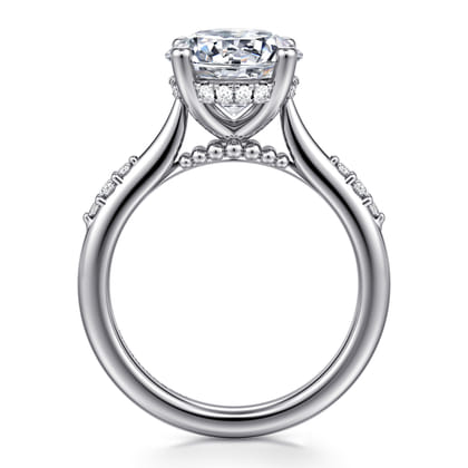 Carroline - 14K White Gold Round Diamond Engagement Ring