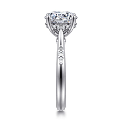 Carroline - 14K White Gold Round Diamond Engagement Ring