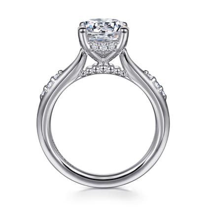 Carroline - 14K White Gold Round Diamond Engagement Ring