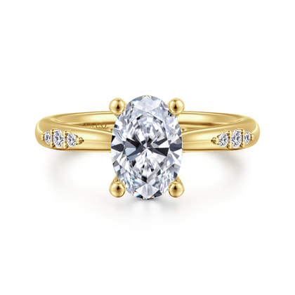 Carroline - 14K Yellow Gold Oval Diamond Engagement Ring