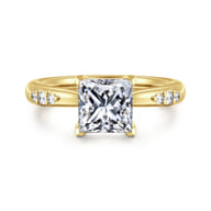 Carroline - 14K Yellow Gold Princess Cut Diamond Engagement Ring
