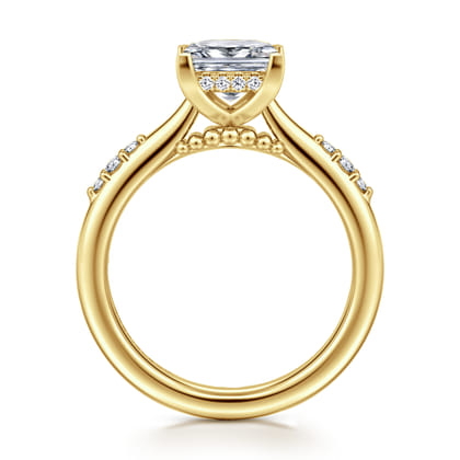 Carroline - 14K Yellow Gold Princess Cut Diamond Engagement Ring