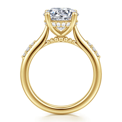 Carroline - 14K Yellow Gold Round Diamond Engagement Ring