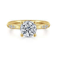 Carroline - 14K Yellow Gold Round Diamond Engagement Ring
