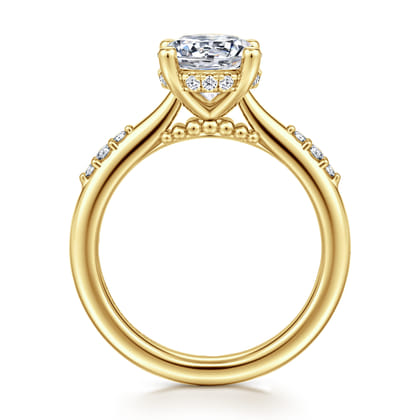 Carroline - 14K Yellow Gold Round Diamond Engagement Ring