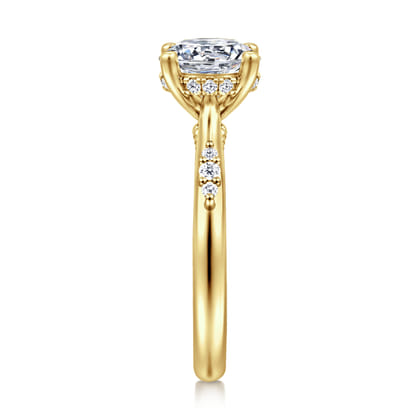 Carroline - 14K Yellow Gold Round Diamond Engagement Ring