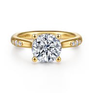 Carroline - 14K Yellow Gold Round Diamond Engagement Ring