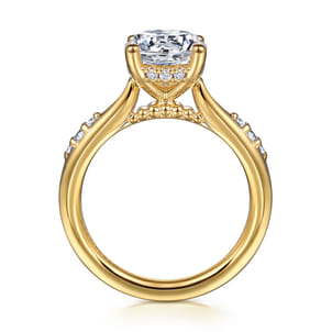 Carroline - 14K Yellow Gold Round Diamond Engagement Ring
