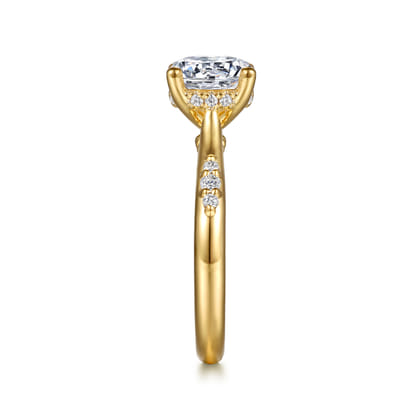 Carroline - 14K Yellow Gold Round Diamond Engagement Ring