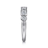 Fancy Wedding Ring in 14k White Gold with Emerald Cut Natural Diamond at Gabriel & Co.
