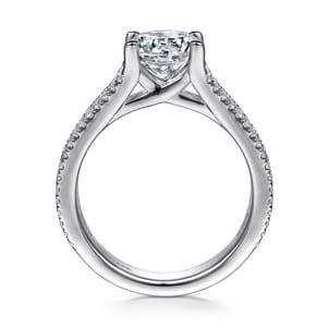 Carver - Platinum Round Diamond Channel Set Engagement Ring