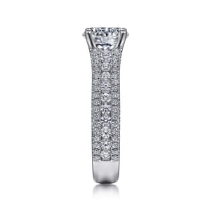 Carver - Platinum Round Diamond Channel Set Engagement Ring