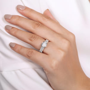 Carver - Platinum Round Diamond Channel Set Engagement Ring