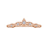 Curved Wedding Ring in 14k Rose Gold with Round Natural Diamond at Gabriel & Co.