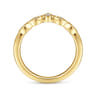 Curved Wedding Ring in 14k Yellow Gold with Round Natural Diamond at Gabriel & Co.
