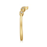 Curved Wedding Ring in 14k Yellow Gold with Round Natural Diamond at Gabriel & Co.