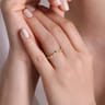 Curved Wedding Ring in 14k Yellow Gold with Round Natural Diamond at Gabriel & Co.